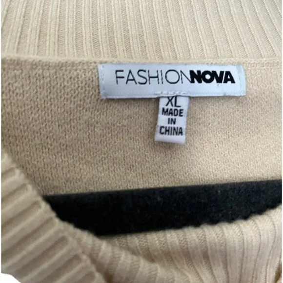 Fashion Nova Cream Sweater, Size XL - Picture 10 of 10